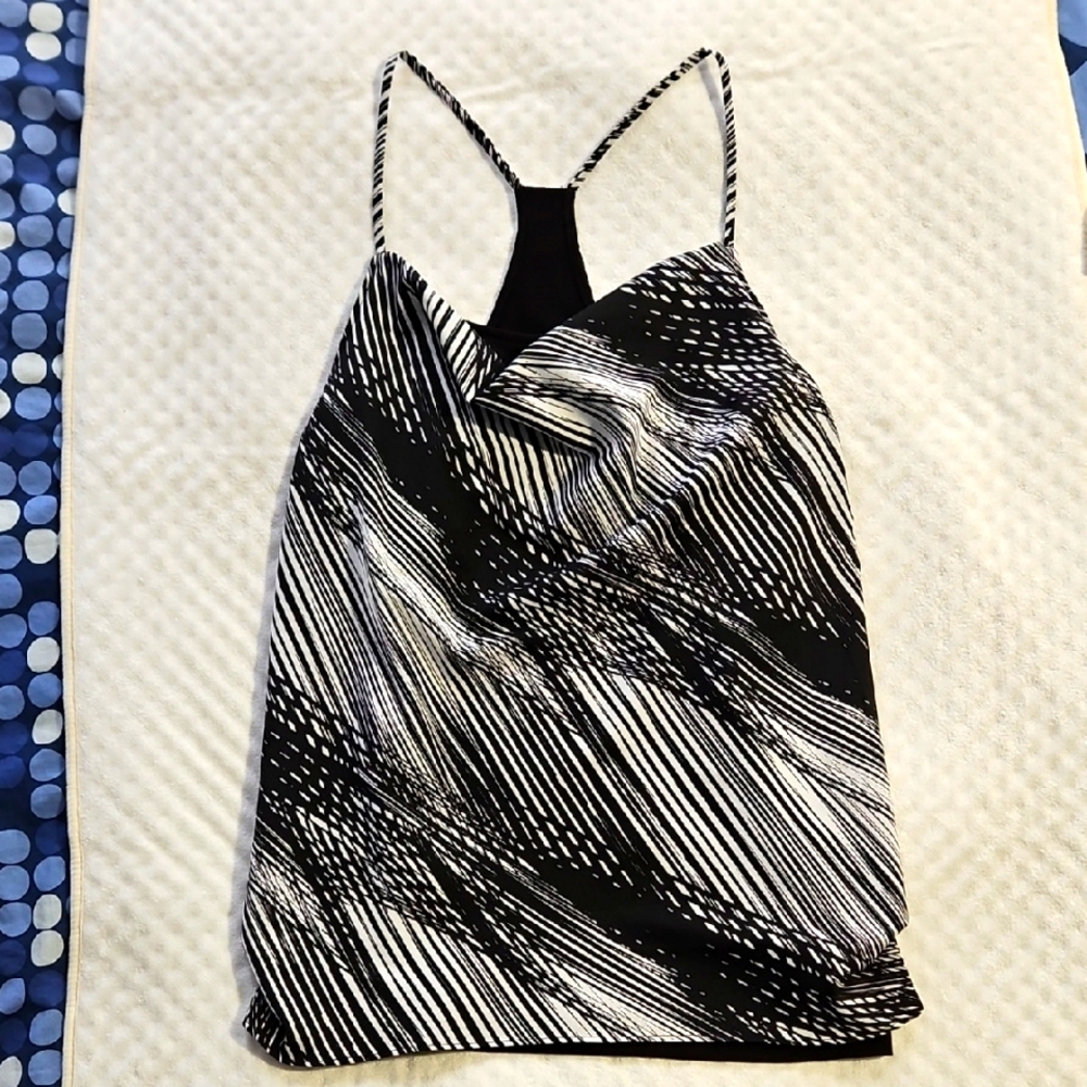 Black and White Striped Tank Top